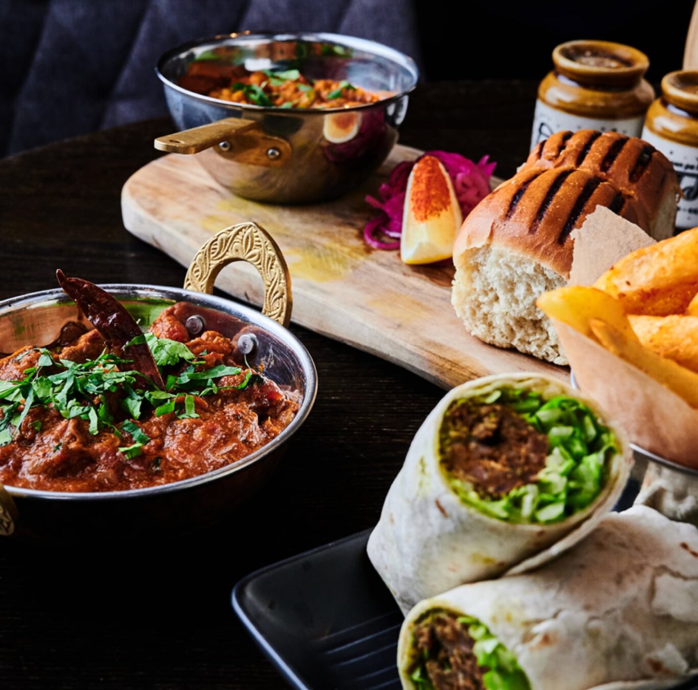 Various meals served in the restaurant