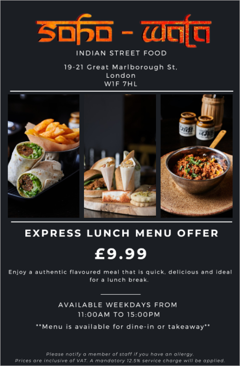 Express Lunch Soho Wala Flyer
